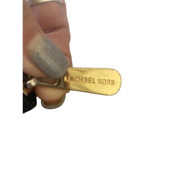 Vintage Michael Kors Black Pebbled Leather Wristlet Zip Around Wallet - Picture 4 of 5